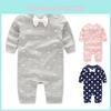 Новорожденный Младенец Бант Комбинезоны Детский Хлопковый Ромпер Боди Одежда Наряд