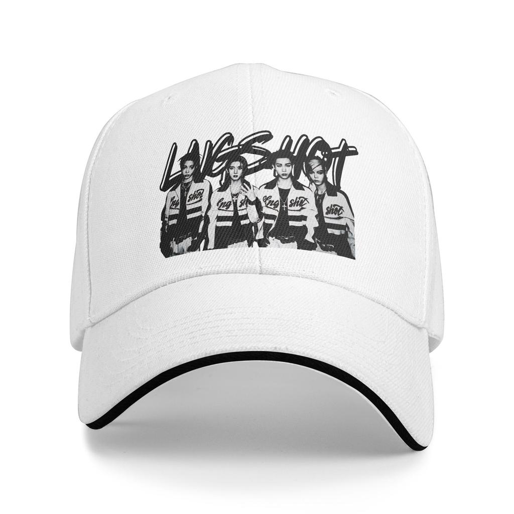 Lngshot Kpop Boy Group Sun Baseball Cap Summer Design Print Trucker Hat For Women Men Kpop Rock Snapback Cap