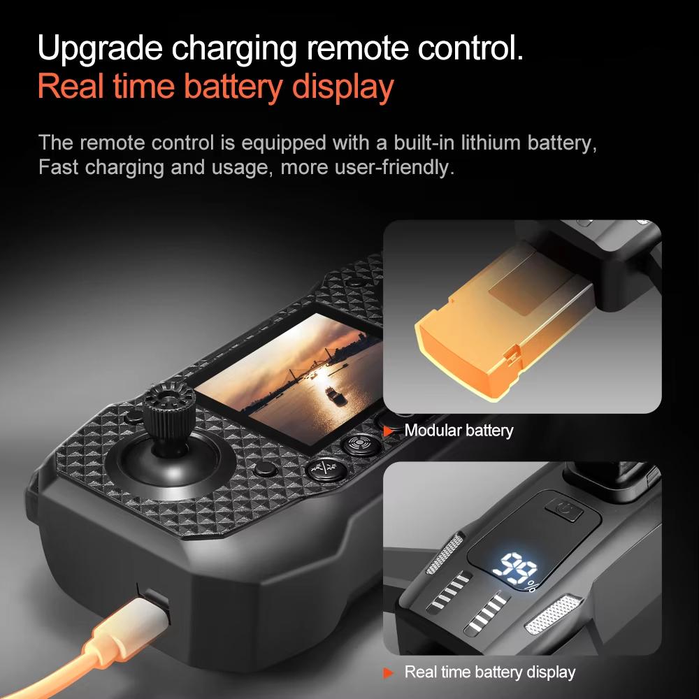 Новый дрон M6 8K Pro с 5G WIFI FPV 4K HD камерой, экраном на пульте управления для профессиональной аэрофотосъемки, RC детская игрушка