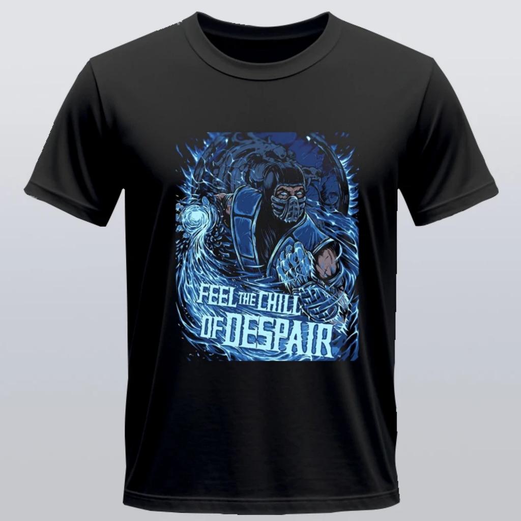 Sub-Zero Mortal Kombat game t-shirt cotton cartoon graphic Mens Clothing Casual t shirts Vintage Men Women Streetwear Tees