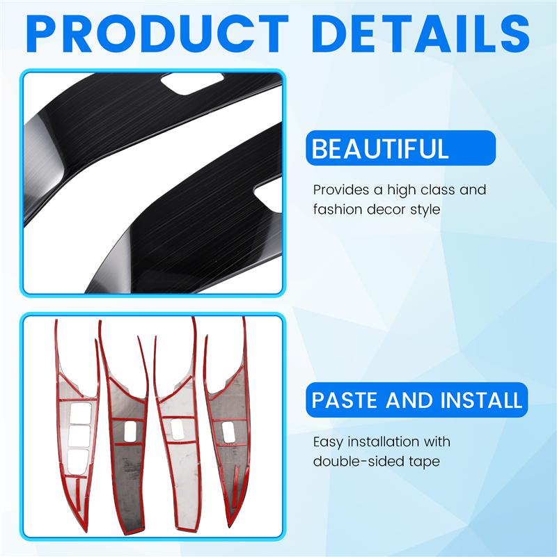 For Haval H6 3rd Gen - Car Window Lift Switch Button Panel Cover Trim Interior Accessories