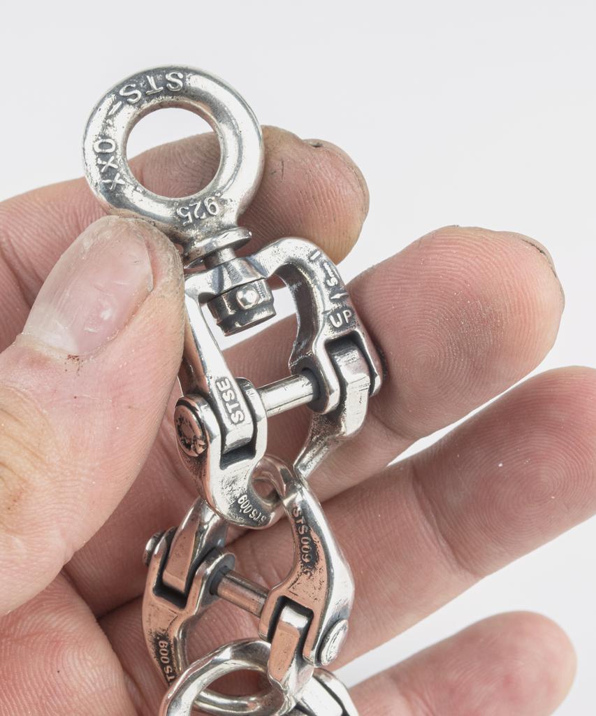 Sheen666 Industrial Series Sts009 Connecting Link Silver Bracelet