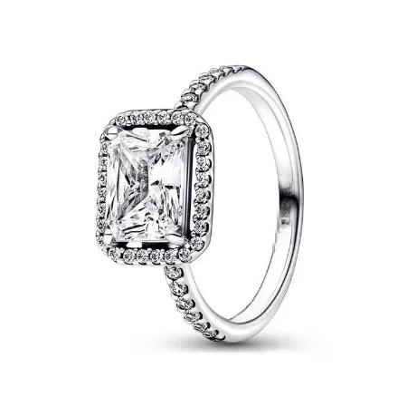 Luxury Original 925 Silver Heart Bow Pearl Flower Four Leaf Clover Ring fit Women's Fine Jewelry Valentine's Day Gifts