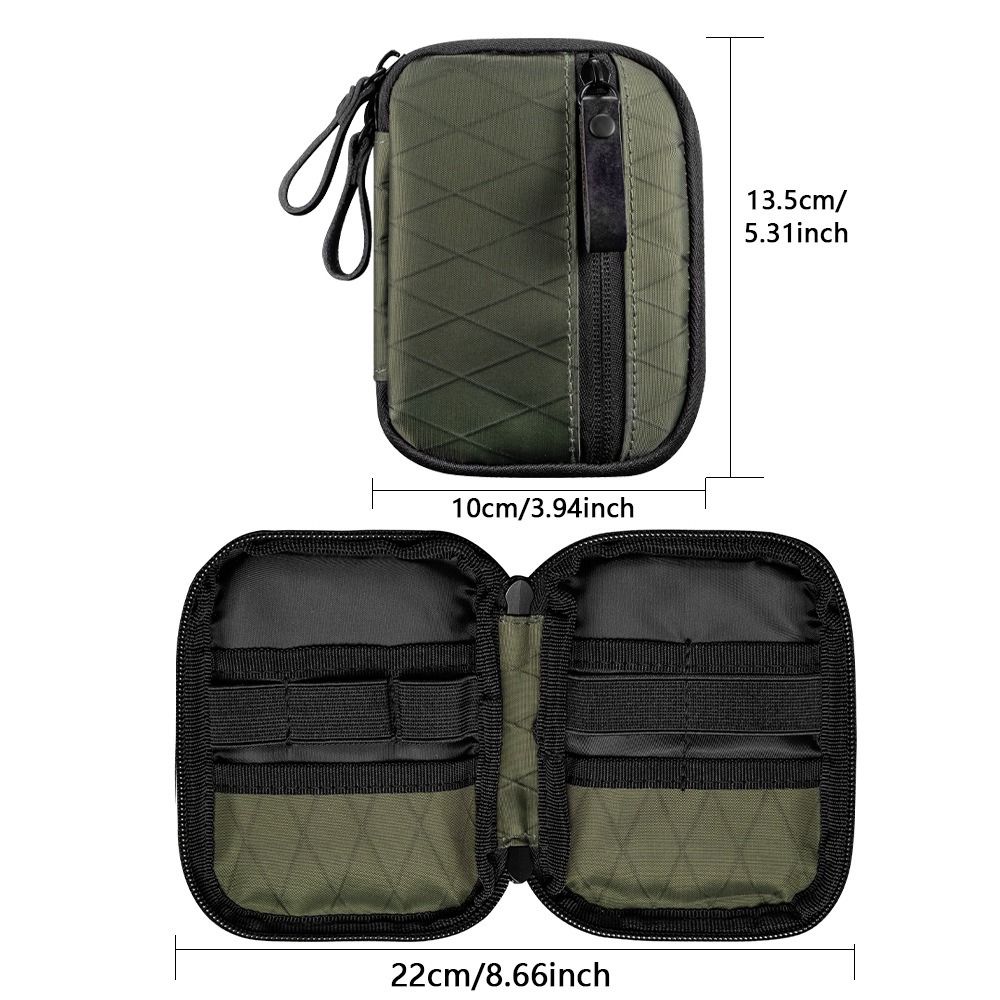 Waterproof EDC Pocket Organizer Nylon Material Tool Storage Bag EDC Wallet Pouch  Outdoor Cycling