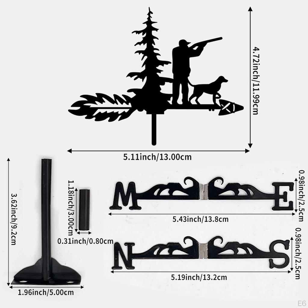 Miniature Weather Vane for Tabletop Use, Garden Decor Item, Iron Wind Direction Tool Outdoors