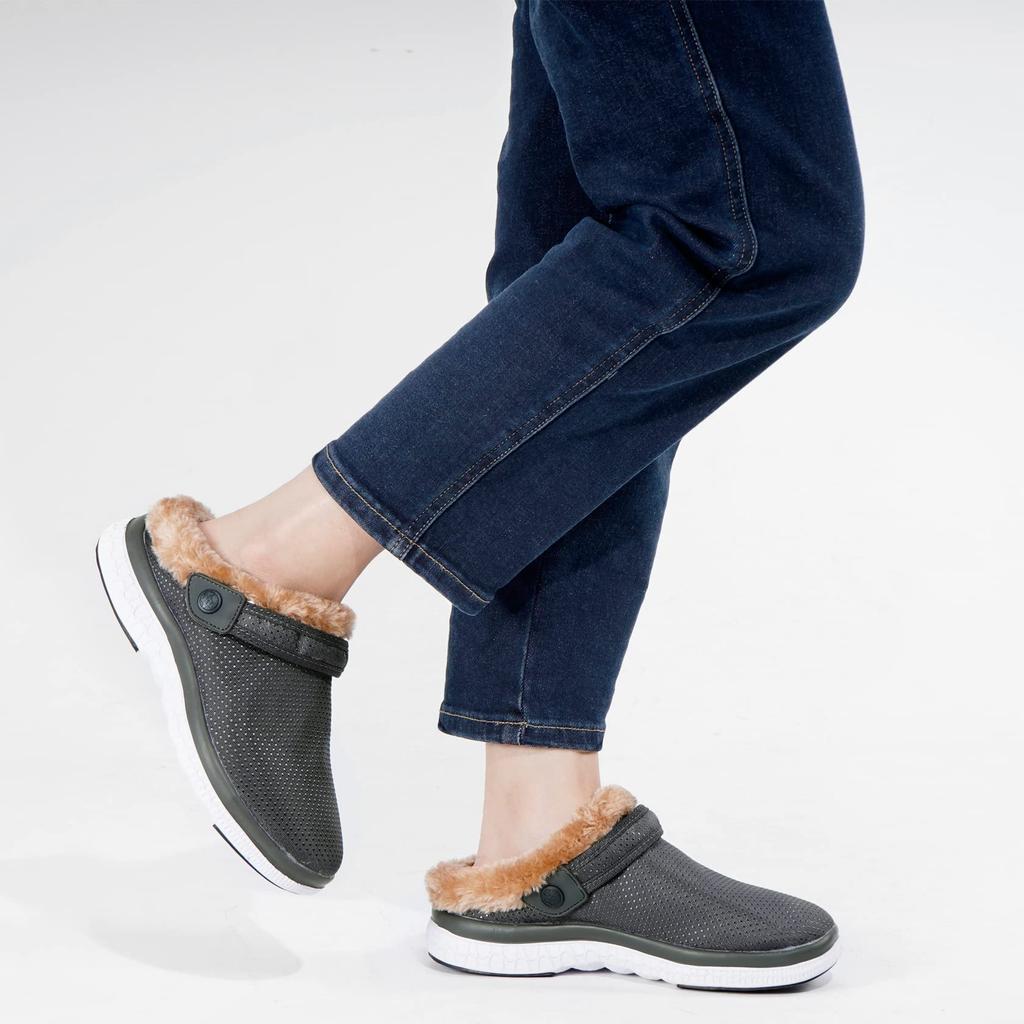 ZUSERIS Зима с флисовой подкладкой для мужчин и комнатные балконные домашние сандалии/сабо для пар, женские тапочки, обувь, обувь, обувь, теплые, легкие,