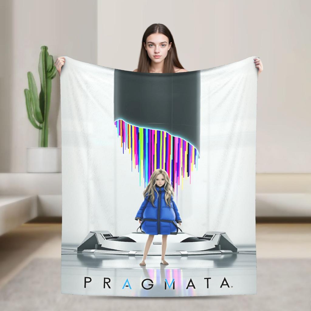 Плед Pragmata Game Мягкий Уютный Плед с Графикой Для Улицы Самолета Путешествий Фланелевая Покрывало Покрывало на Кровать