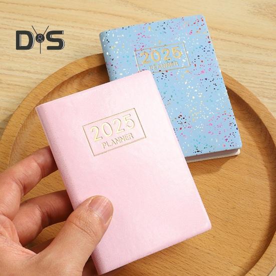 Плотная бумага блокнот гладкое письмо без растекания чернил искусственная кожа обложка 2025 ежедневник карманный формат чернил устойчивый бумажный планировщик