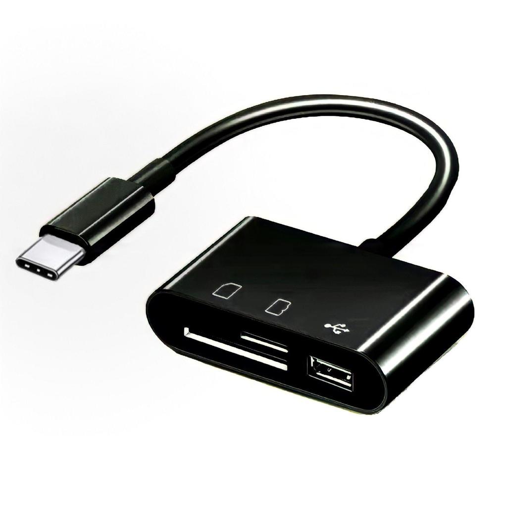 Многофункциональный кардридер USB-C с поддержкой TFSD, камеры и мобильного телефона
