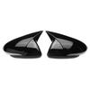 LH+RH Gloss Black Rearview Mirror Cover Cup Trim for HYUNDAI Elantra 2016-2019