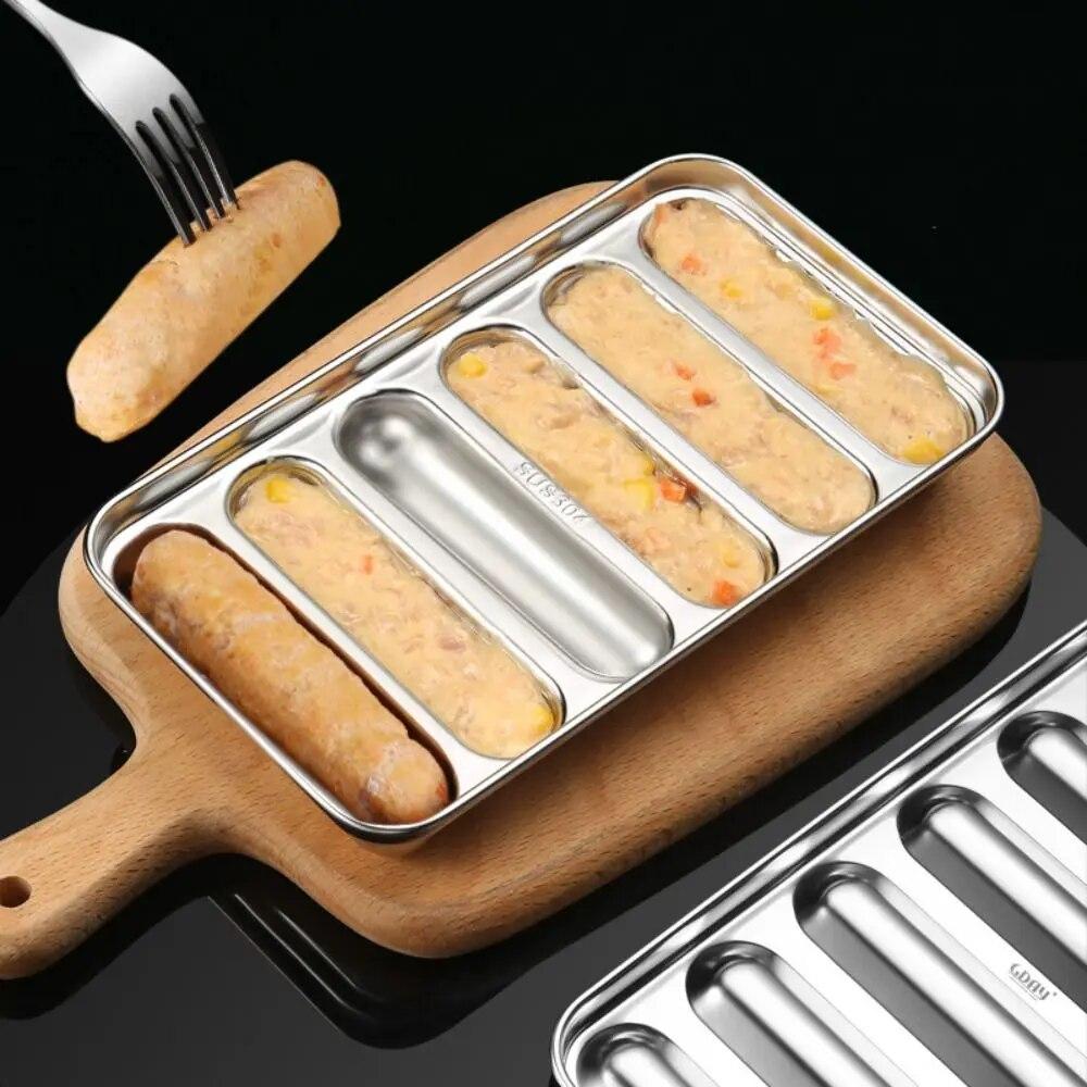 Stainless Steel Sausage Mold Children's Hot Dog Making Mould DIY Baked Ham Sausage Maker Box Household Kitchen