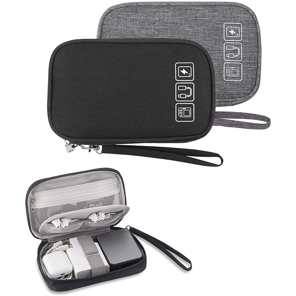 Portable Cable Digital Storage Bags Organizer USB Gadgets Wires Charger Power Battery Zipper Cosmetic Bag Case