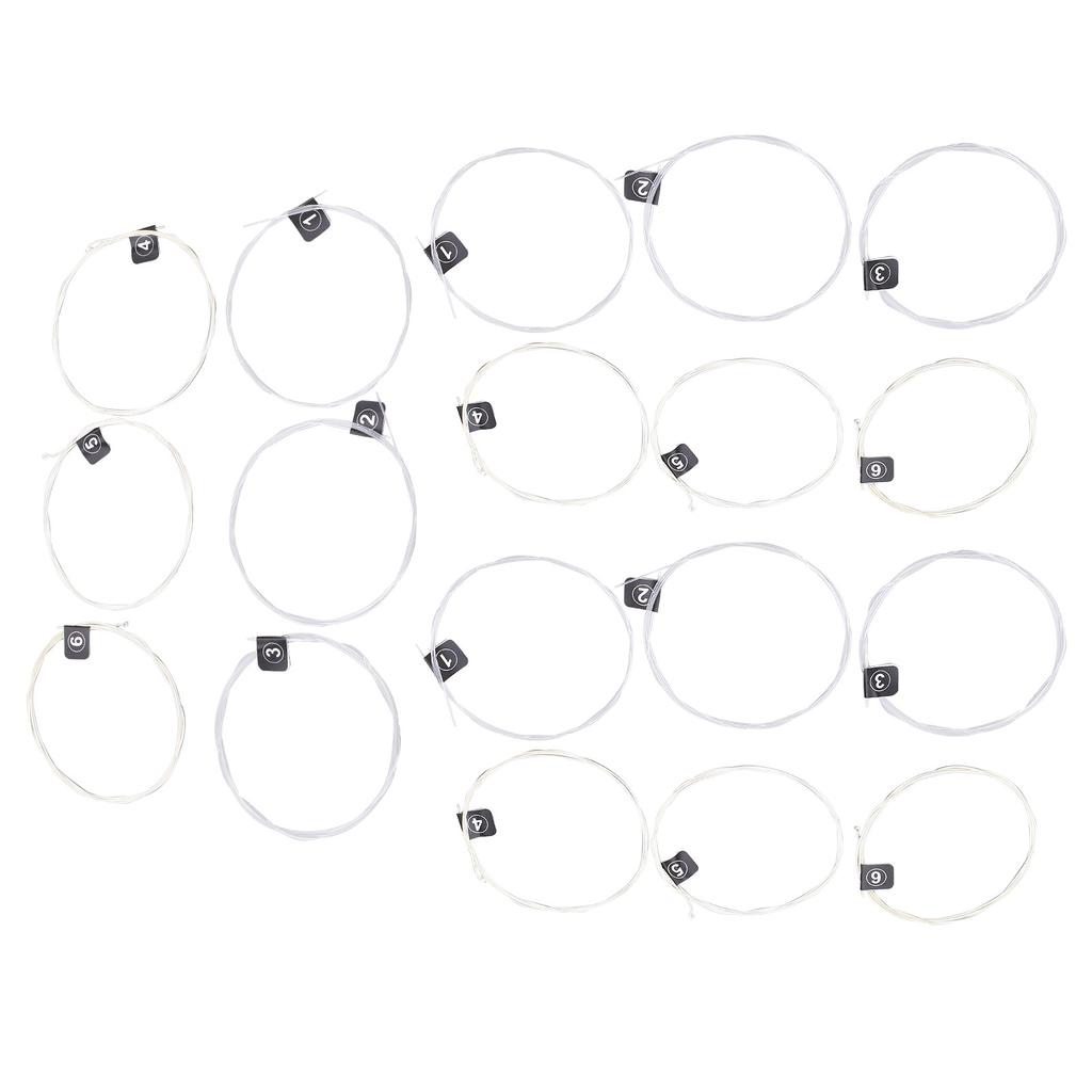 3 комплекта струн для классической гитары, сменные, стабильный строй, нейлоновые, посеребренные, аксессуарыNX36