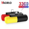 VAORLO Mini Power Bank 3300 мАч с микро освещением Type-C, разъем 3A для быстрой зарядки, портативное аварийное внешнее зарядное устройство для смартфонов