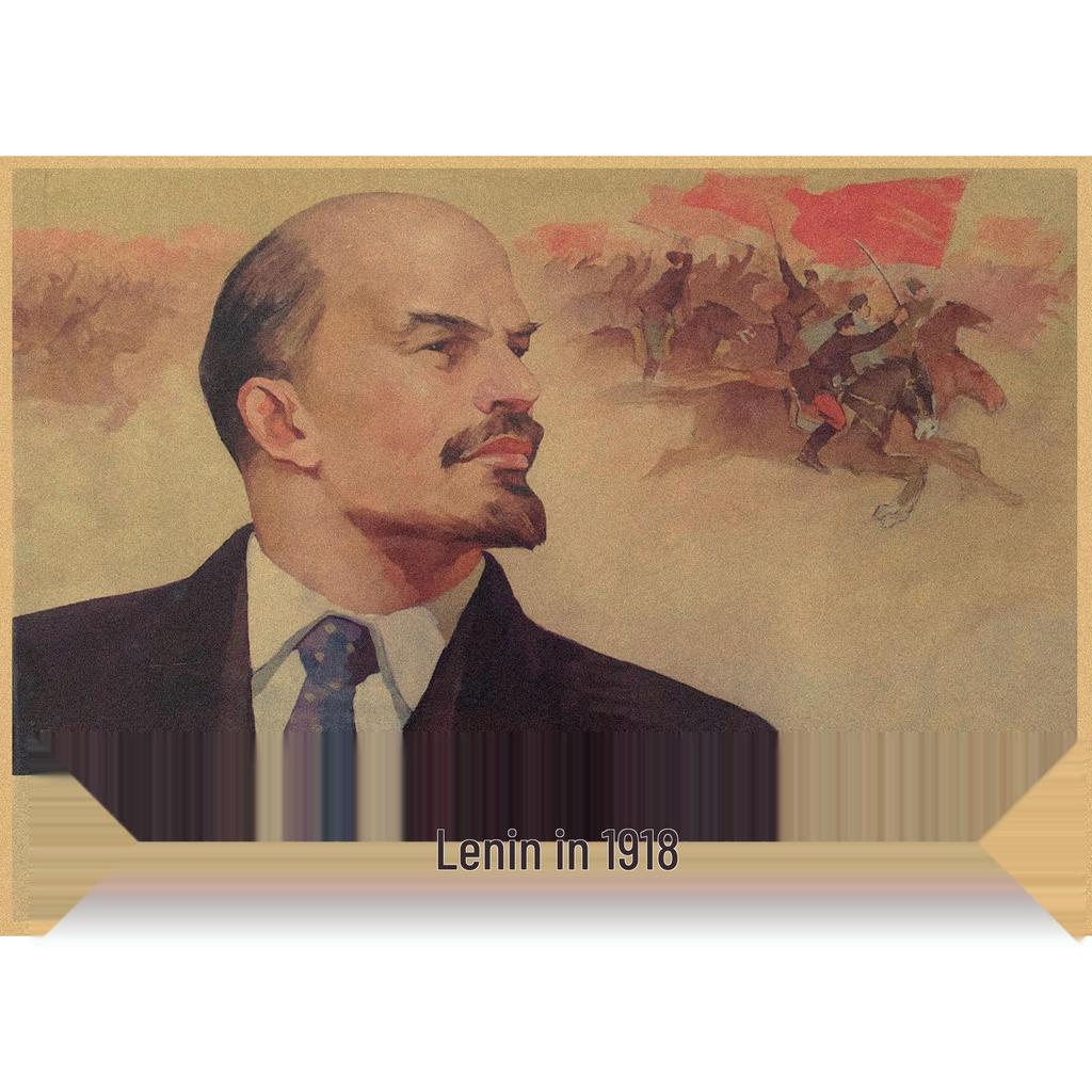 Red Revolution Retro Poster: Stalin, Lenin, Marx Soviet Era Wall Art 297