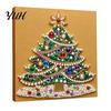 Christmas Craft Supplies for Beginners Faux Pearl Art Kit, DIY Santa Tree Painting Creative Home Decorations 3D Holiday Wall Decor Kit Adults,