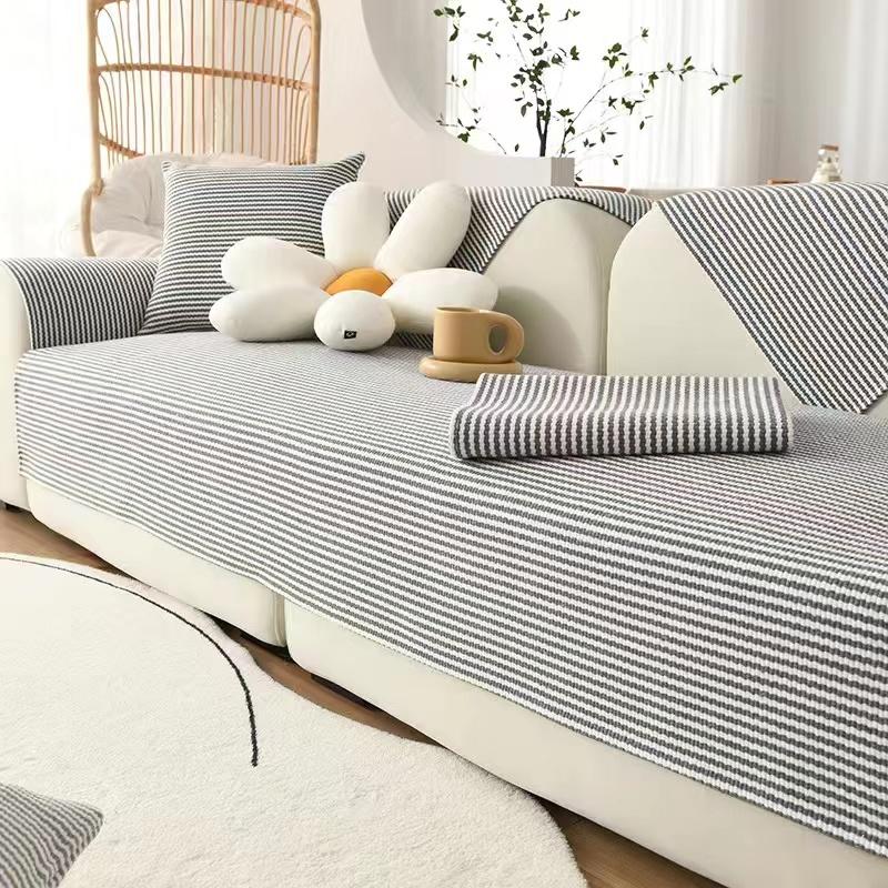 Japanese Cotton And Linen Woven Sofa Cushion Universal Fabric Non-Slip Seat Cushion Summer Simple Seat Cushion Sofa Cover Towel
