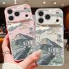 Магнитный чехол для телефона с узором "Пейзаж" для iPhone 17 Pro 16 15 14 13 Pro Max Для Magsafe Беспроводная зарядка Защита камеры Cover