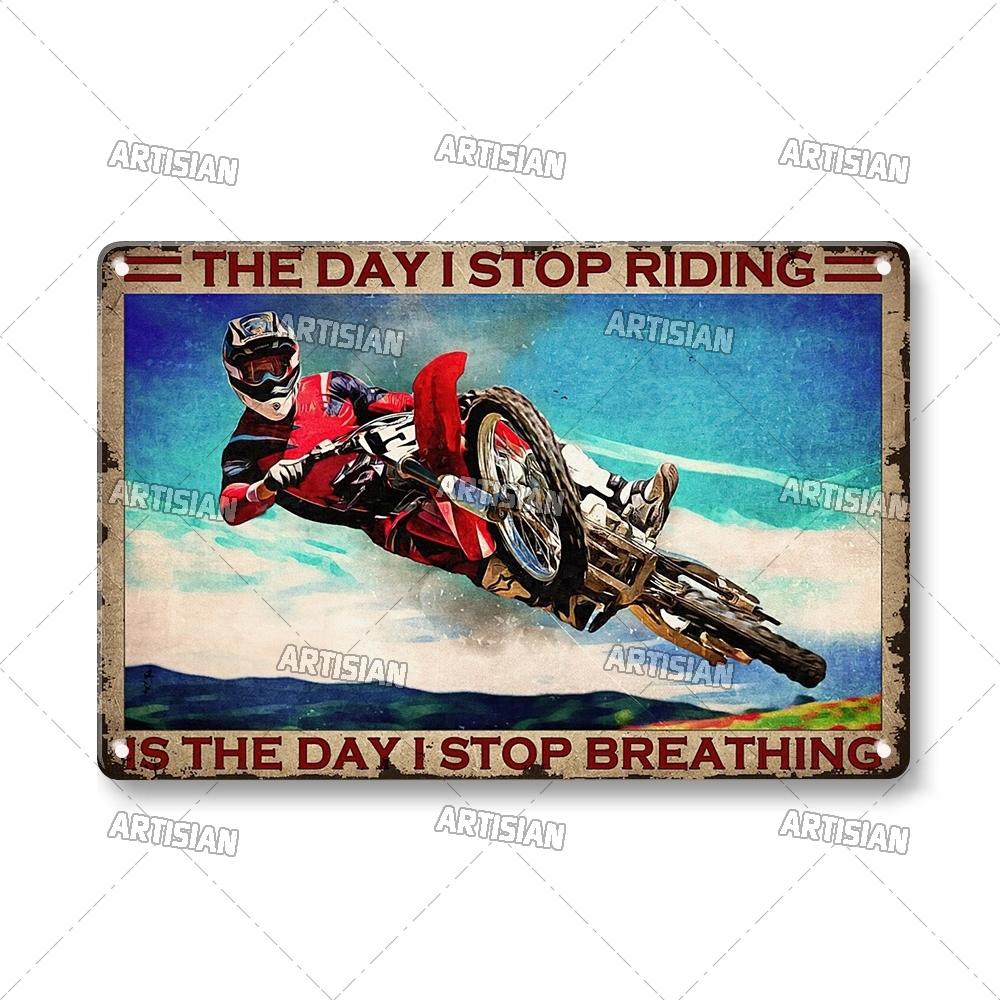Артизанальный мотоцикл металлический знак мотоцикл жестяная пластина гоночный декоративная табличка езда настенный декор гараж бар паб клуб отель кафе