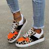 New Fashion Plus Size Women's Casual Sports Shoes Leopard Stitching Comfortable Jogging Shoes