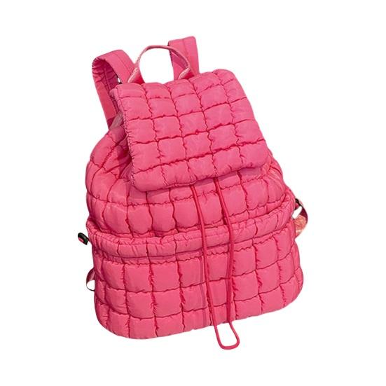 Женский рюкзак 18 л Большая вместимость Отличная несущая способность Пузыристый клетчатый внешний чехол для бутылки с водой Зонт Сумка с завязкой на шнурке Износостойкий