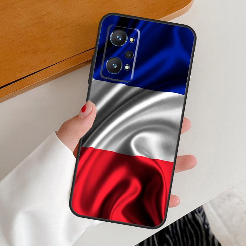 France Flag For Realme 14 10 11 12 13 Pro Plus GT6 GT7 15 Pro C65 C67 C63 C61 C55 C51 C53 C35 C75 Case