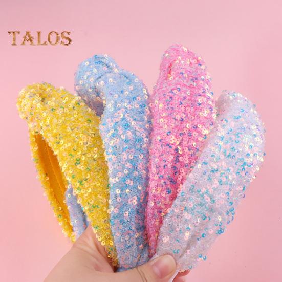 Обруч для волос для девочек, нарядная сверкающая радужная повязка на голову, аксессуары для волос, повязка на голову для девочки на день рождения, подарок