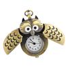 Nostalgic Antique Bronze Owl Pocket Watch with Fine Chain – Small Size (6104)
