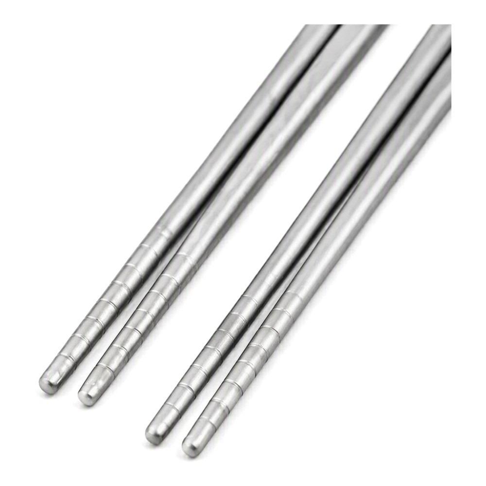 2 Pairs Titanium Chopsticks Lightweight Dishwasher Safe Portable Utensils Travel
