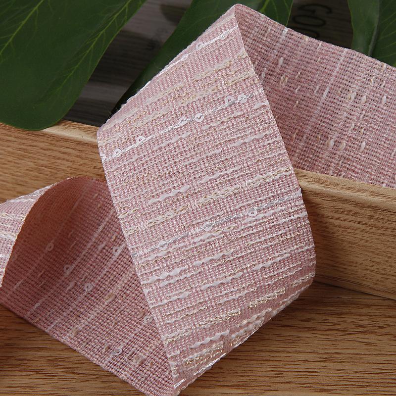 Роскошная Горизонтальная Лента с Пайетками для DIY Бантов, Аксессуаров для Волос, Обуви, Шляп и Одежды, Цветочная Подарочная Коробка и Лента для Упаковки Цветов