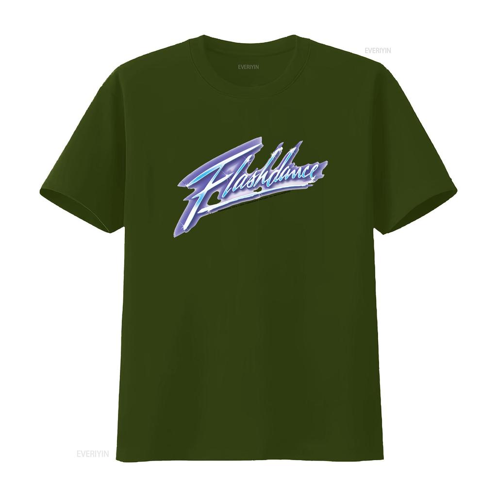 Flashdance Logo T Shirt Unisexs Licensed 80s Dance Movie White Vintage Washed Breathable Graphic Slightly Designer Clothes