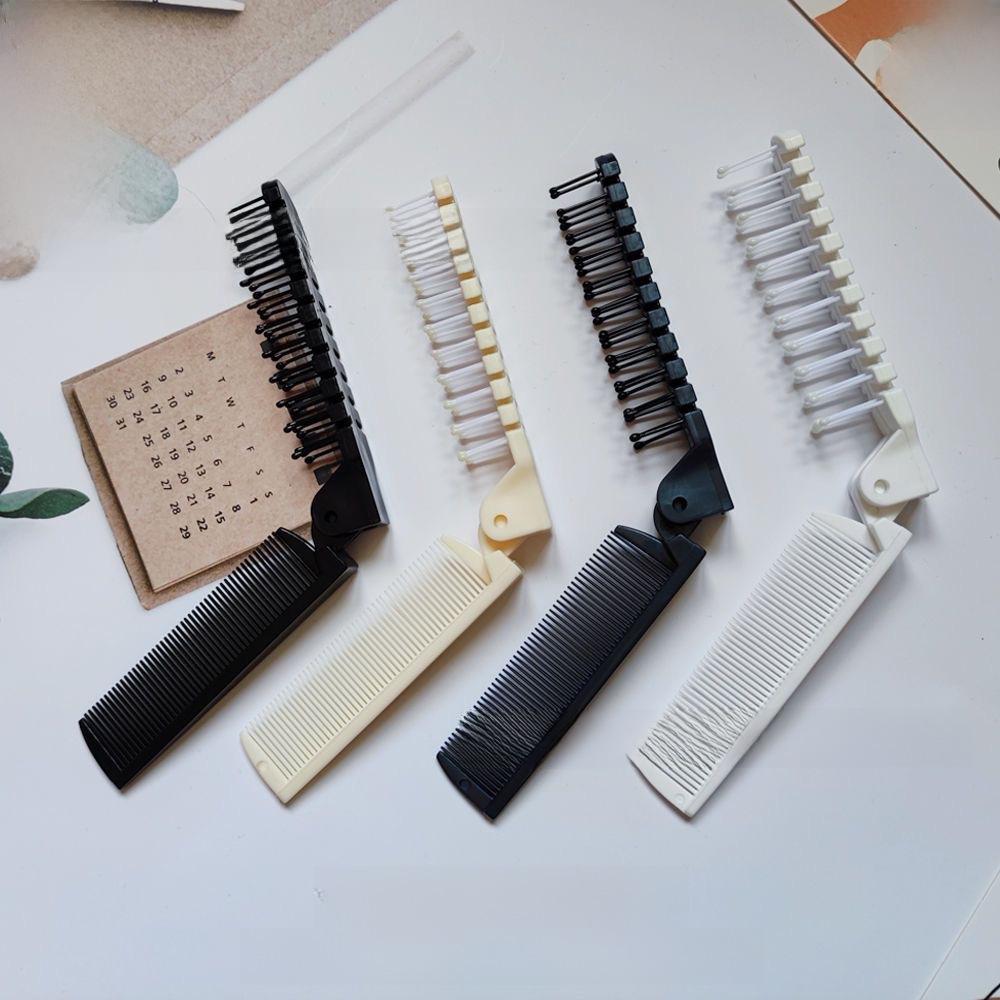 Портативная антистатическая складная расческа с редкими и густыми зубьями — идеально подходит для путешествий, школы и отелей — без узлов, двухголовая конструкция для женщин.