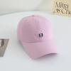 Милая вышитая бейсболка с маленькой пандой, корейская, для девочек, из чистого хлопка, защита от солнца, модная, универсальная бейсболка