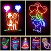 Neon Art Boy Girl Love Balloon Christmas Game Zone Poster Print Canvas Painting Quotes Inspiration Wall Art Home Decor NO LED