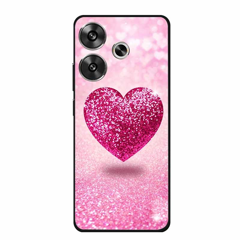 Phone Case For Xiaomi Poco M6 4G Back Cover Case Shockproof Black Silicone Soft Funda For Poco M6 Case PocoM6 M 6 6.79" Coque