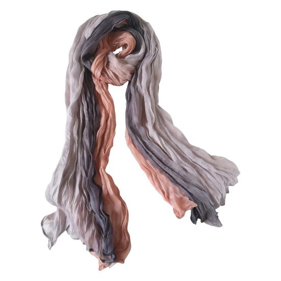 Women Scarf Autumn Winter Tie-Dye Scarf Soft Smooth Texture All-Weather Shawl Versatile Outdoor Accessory