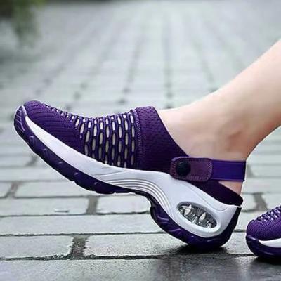 Распродажа модной женской обуви Брендовые женские туфли из вулканизированной ткани Весенние туфли с круглым носком из цельной сетчатой ткани Дышащие женские туфли на среднем каблуке