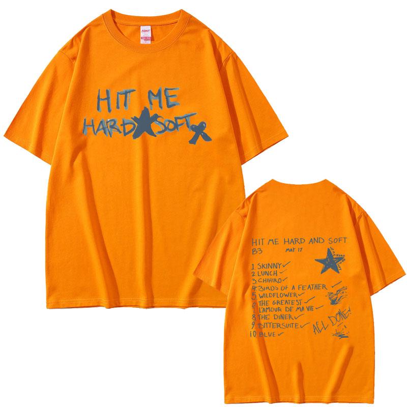 Hit Me Hard and Soft Tour 2024 Футболки Унисекс Женская Хип-хоп Мода Свободные Футболки Мужская Повседневная Оверсайз Футболка Унисекс Стритвир