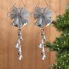Set of 2 Christmas Tree Decoration Items Bells for Main Door Wall Tree Hanging Bells Ornaments Props Decorative Xmas Decor for Home Office Church