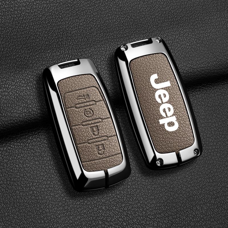 Совместимый чехол для ключа Jeep для Compass, Renegade, Cherokee, Grand Commander, Grand Cherokee