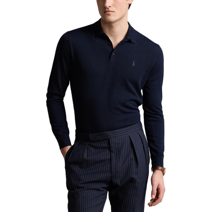 Polo Ralph Lauren long-sleeved wool polo shirt MNPOSWE16821901-400