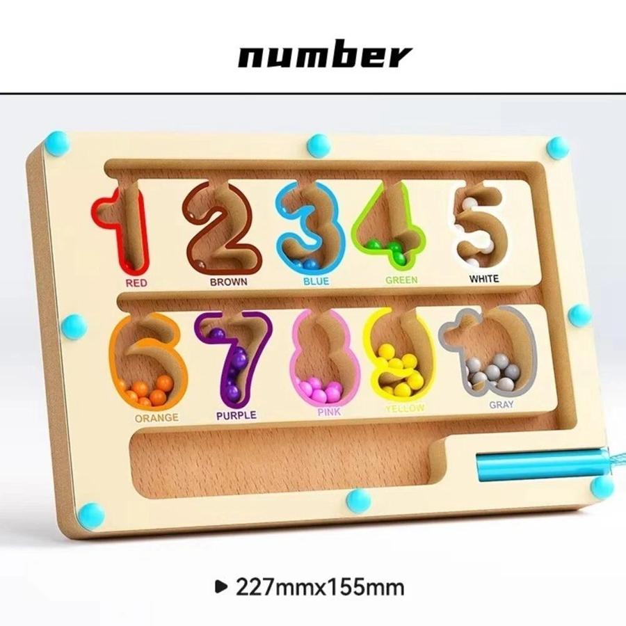 Wooden Bead Maze Toy for Kids – Colorful Wire Roller Coaster Game for Early Learning & Coordination