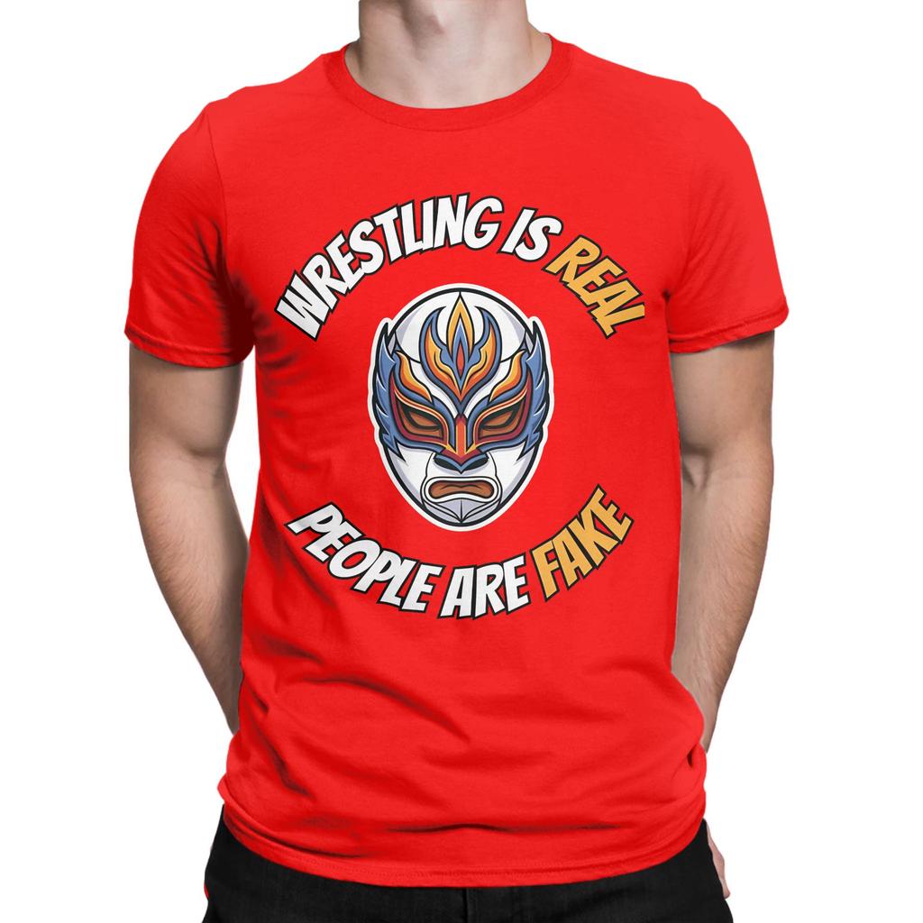 Wrestling Is Real People Funny 100 Cotton Tshirt Luchador Tees Tops For Unisex