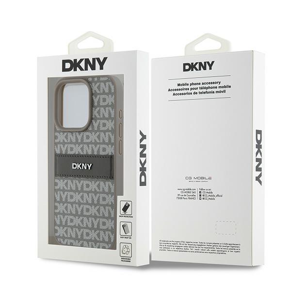 Dkny Dkhcp15Lprthsle Iphone 15 Pro6.1 Beżowy/Beige Hardcase Leather Mono Stripe & Metal Logo