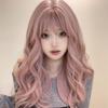 RyuuCos Лолита длинные вьющиеся розовые вьющиеся жизненная сила пузырь тепла школьный культурный фестиваль парик, волосы, челка, парик, волосы, пудра, косплей, стойкий, маскировка,