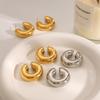18K Gold Plated Stainless Steel Hollow Chunky Jewelry Waterdrop Stud TearDrop Statement Earrings for Women