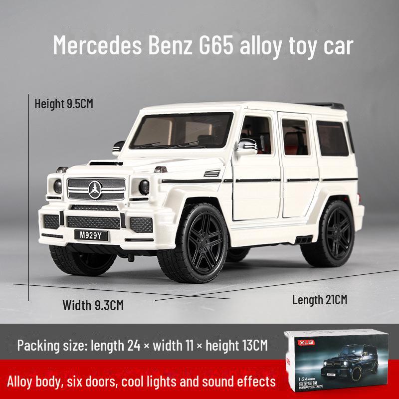 Большой 1:24 Модель легкосплавного автомобиля Mercedes-Benz G65 со звуком и светом, инерционный двигатель для мальчиков - горячая распродажа в провинции Тайвань.