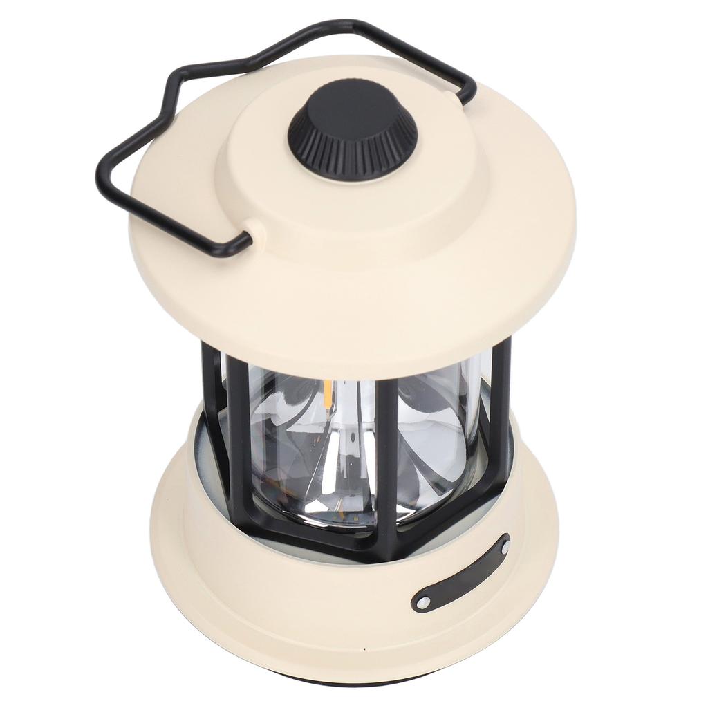 LED Camping Lantern 5‑170lm Waterproof Ergonomic Portable Camping Ambient Lantern with Metal Handle for Outdoor Milky