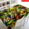 2D Flat Printing, 1pc Colorful Birdsong And Floral Tablecloth, Durable Polyester Tablecloth, Suitable for Home Dining Table Decoration, Parties, Holid