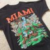 90-е Miami Hurricanes Графическая футболка с коротким рукавом Черная Репринт Винтаж S-5XL Унисекс